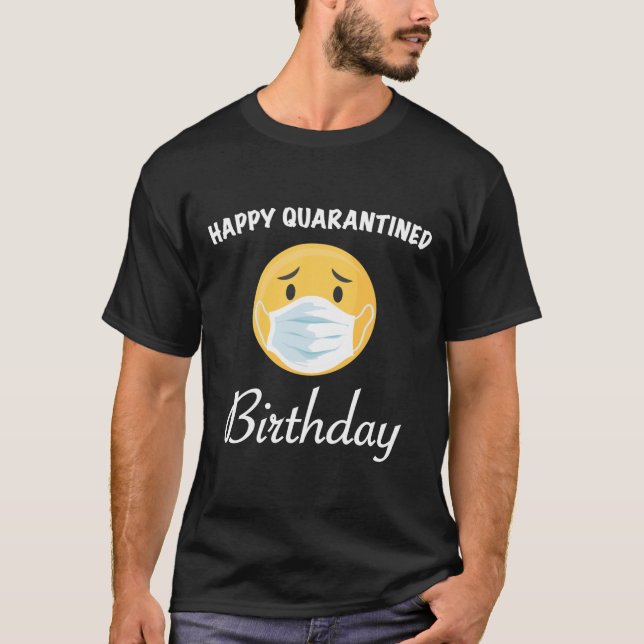 Lycklig, karantändatum 2020 t shirt (Framsida)
