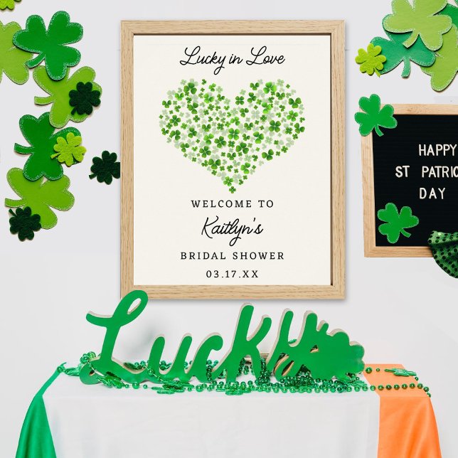 Lycklig kärlek bröllopsdusch på St. Patrick's Day Poster (Skapare uppladdad)