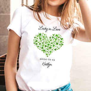 Lycklig kärlek bröllopsdusch på St. Patrick's Day T Shirt