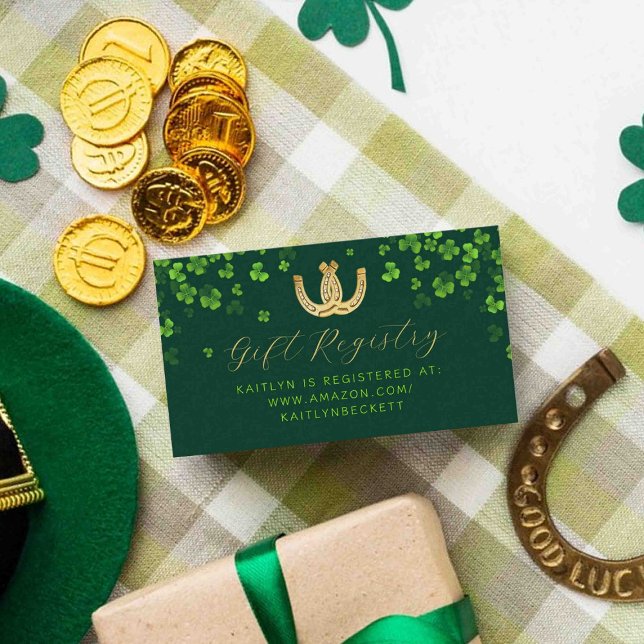 Lycklig kärlek bröllopsfest St. Patrick's Day Tilläggskort (Skapare uppladdad)