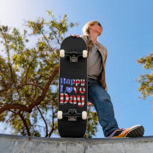 LYCKLIG KÄRLEK DAY Amerikanska flagga Mini Skateboard Bräda 18,5 Cm