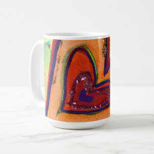 Lycklig Kärlek Hearts Art Anpassningsbar Coffee Mu Kaffemugg