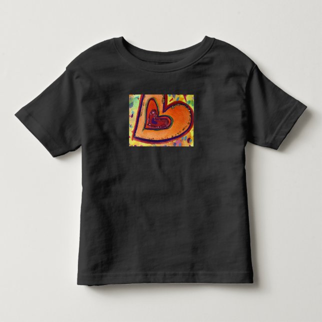 Lycklig Kärlek Hearts Art Anpassningsbar T-Shirt (Framsida)