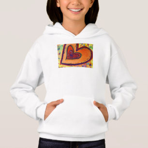 Lycklig Kärlek Hearts Art Hoodie Sweatshirt T Shirt