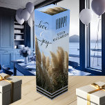 Lycklig Kärlek Joy Pampas Grass Presentask för Vin Presentask För Vinflaska<br><div class="desc">Vinglåda med våtpampasgräs under ett blå himmel med några fluffa vita moln. Snygg för vilken firande som helst</div>