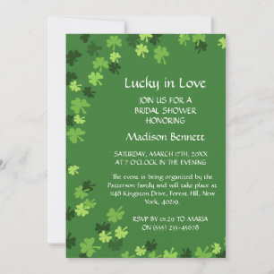 Lycklig kärlek St. Patrick's Day BABYShower KORT