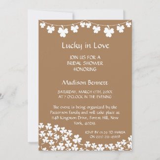 Lycklig kärlek St. Patrick's Day BABYShower KORT