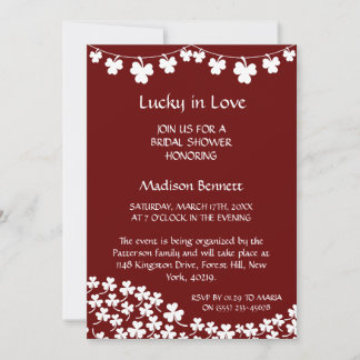 Lycklig kärlek St. Patrick's Day BABYShower KORT