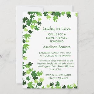 Lycklig kärlek St. Patrick's Day BABYShower KORT