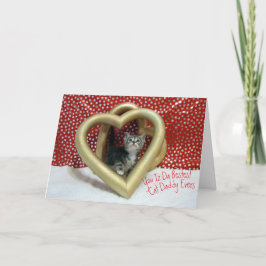 Lycklig Kat-Pappor dagen - Fars dag Kort