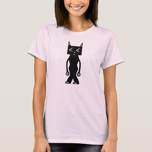 Lycklig katt 2000 för solsken tee shirt (Framsida)