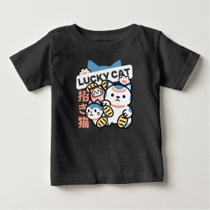 Lycklig Katt Konst – Maneki Neko med Guldmynt T Shirt