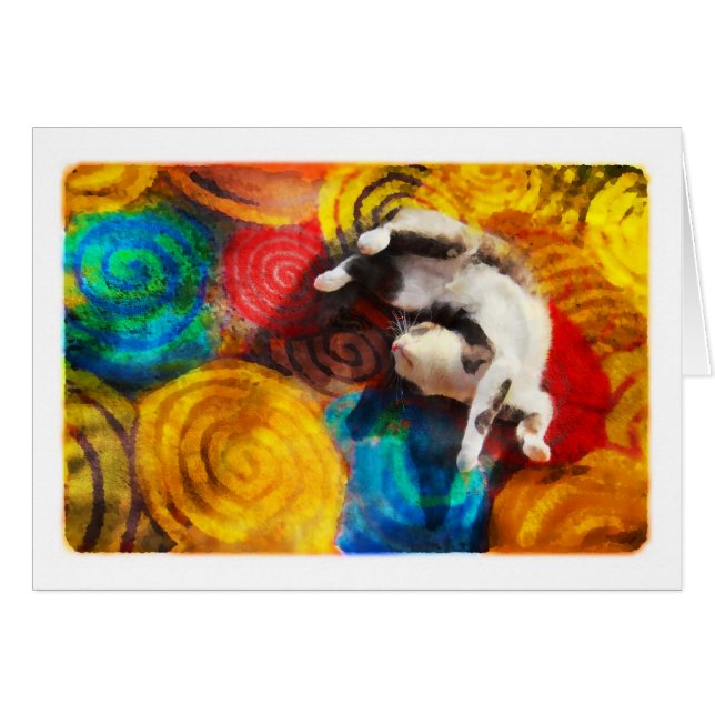 Lycklig katt, kort (Framsidan Horizontal)