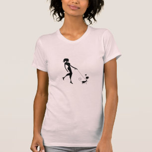 Lycklig katt som går på ett koppel t-shirt