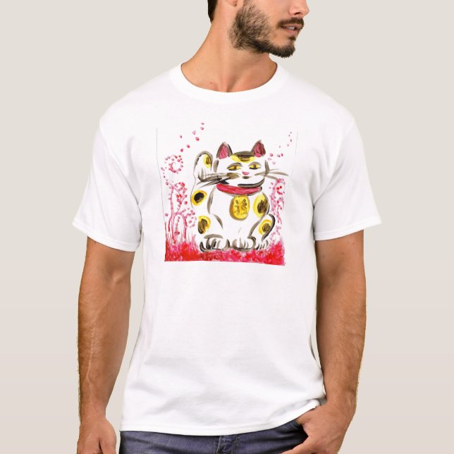 Lycklig katt tee shirt (Framsida)