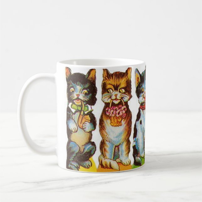lycklig katter nr 2 kaffemugg (Vänster)