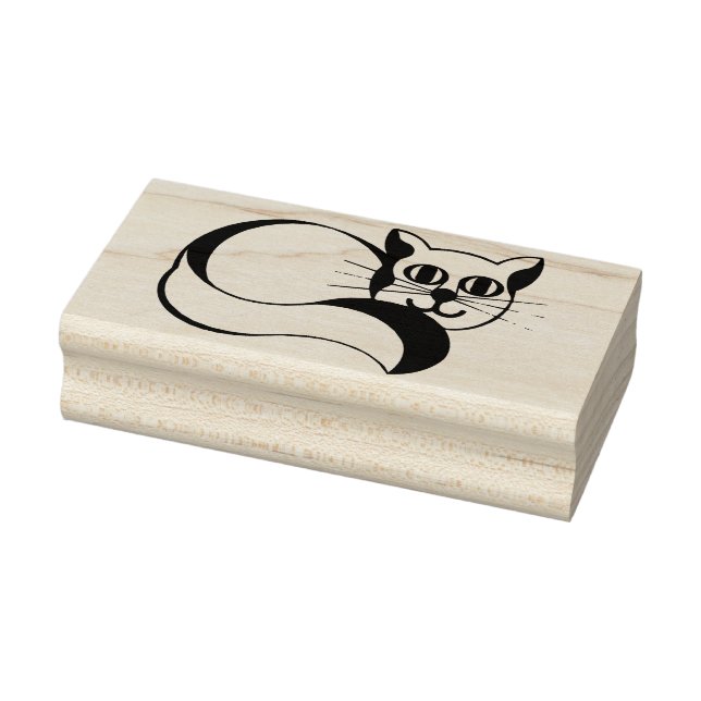 lycklig kattunge art frimärke stämpel (Stämpel)