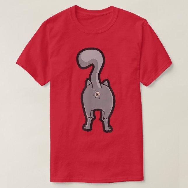 Lycklig Kattunge Butt T Shirt (Design framsida)