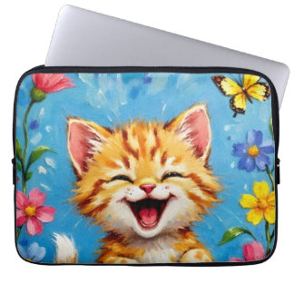 Lycklig Kattunge Garden Laptop Fodral