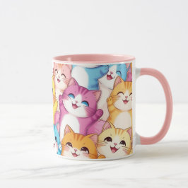 Lycklig kattunge mugg