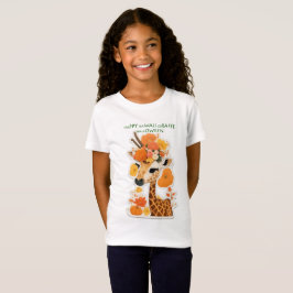lycklig kawaii giraffe halloween t shirt