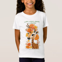 lycklig kawaii giraffe halloween t shirt