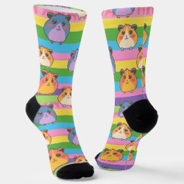 Lycklig Kawaii Hamsters - uppspelt Rand Rainbow