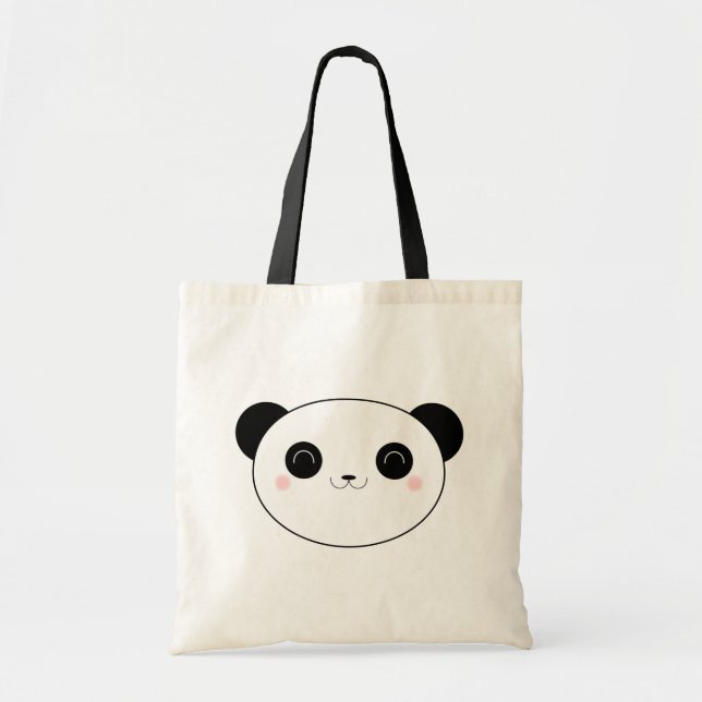 Lycklig Kawaii Pandabjörn Tygkasse (Framsidan)