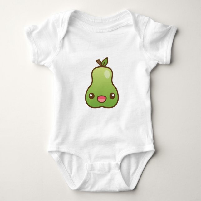 Lycklig Kawaii Pear Tee Shirt (Framsida)