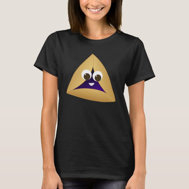 Lycklig Kawaii Prune Hamentashen Tee Shirt (Framsida)
