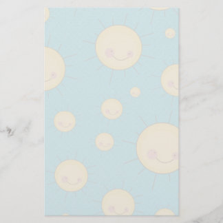 lycklig kawaii sunny sol mönster brevpapper
