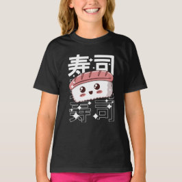 Lycklig Kawaii Sushi Japanska Food Älskare Gift T- T Shirt