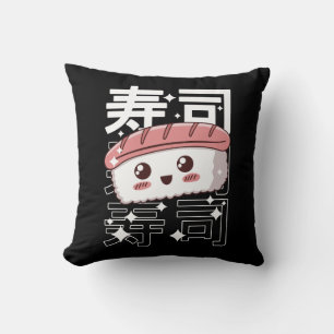 Lycklig Kawaii Sushi Japanska livsmedelsgift Älska Kudde