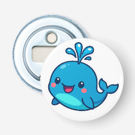 Lycklig Kawaii Whale Sticker - Cute Ocean Friend Flasköppnare