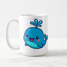 Lycklig Kawaii Whale Sticker - Cute Ocean Friend Kaffemugg