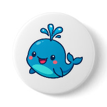 Lycklig Kawaii Whale Sticker - Cute Ocean Friend
