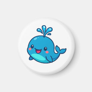 Lycklig Kawaii Whale Sticker - Cute Ocean Friend Magnet