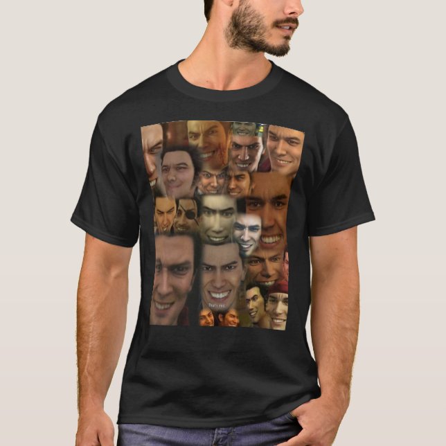 Lycklig Kazuma Kiryu ) Grafik T-Shirt (Framsida)