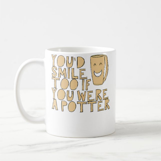 Lycklig Keramik Kaffemugg (Vänster)