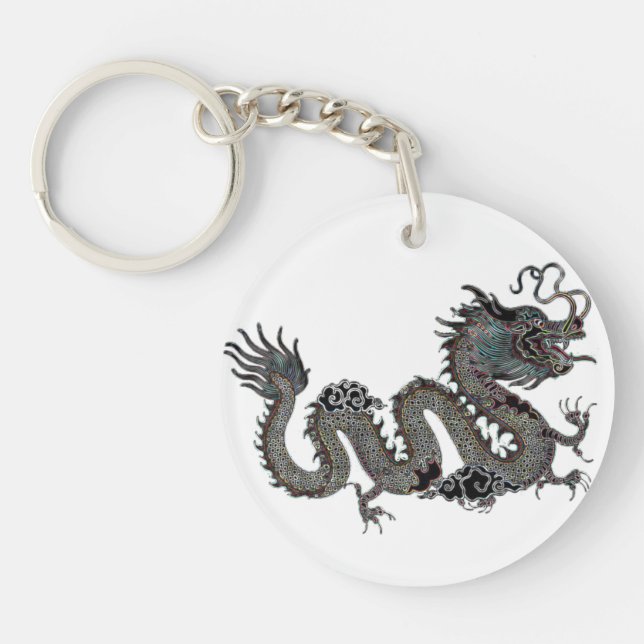Lycklig keychain för Zodiacdrake | (Framsidan)