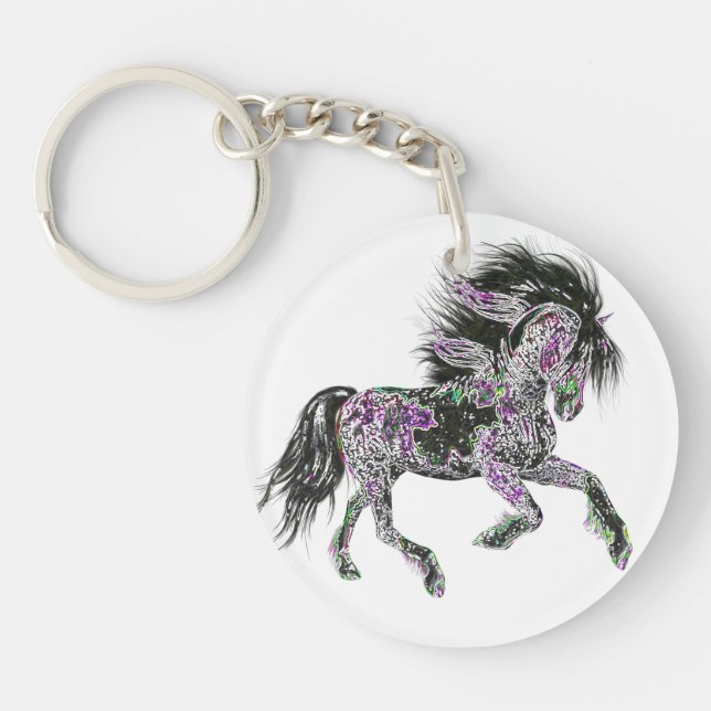 Lycklig keychain för Zodiachäst | (Framsidan)