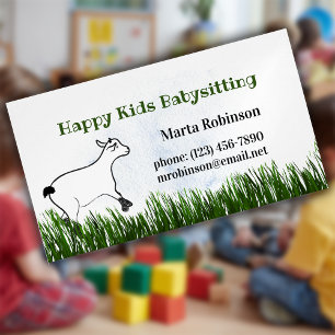 Lycklig Kids Babysittande Magnetiska Visitkort