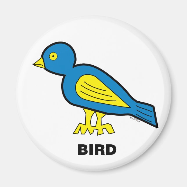 Lycklig Kids Bird Magnet (Framsidan)
