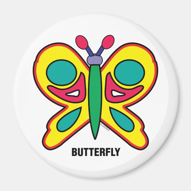 Lycklig Kids Butterfly Magnet (Framsidan)