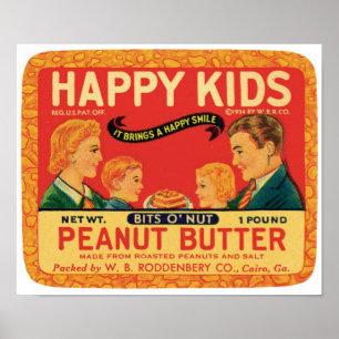 Lycklig Kids Peanut Butter Cairo Georgia Vintage U Poster