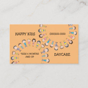 LYCKLIG KIDS spelar kute Daycare Service Visitkort