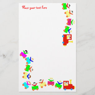 Lycklig Kids Tåg Brevpapper