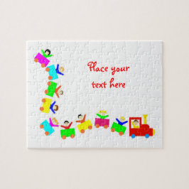 Lycklig Kids Tåg Pussel