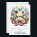 Lycklig Kids Turtle Girl Birthday Inbjudningar<br><div class="desc">Sprid glädjen med vår inbjudan till Lycklig Kids Turtle Girl Birthday, en hjärtslitande design som perfekt fångar den centrala delen av barnens lycka. Den här trevliga inbjudan innehåller en lekfull sköldpadda omgiven av glad inslag, som anger en ljusare och berömmande ton för evenemanget. Den här inbjudan är redigerbar och utskrivbar...</div>