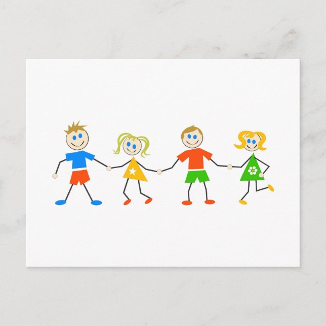 Lycklig Kids Vykort (Framsida)